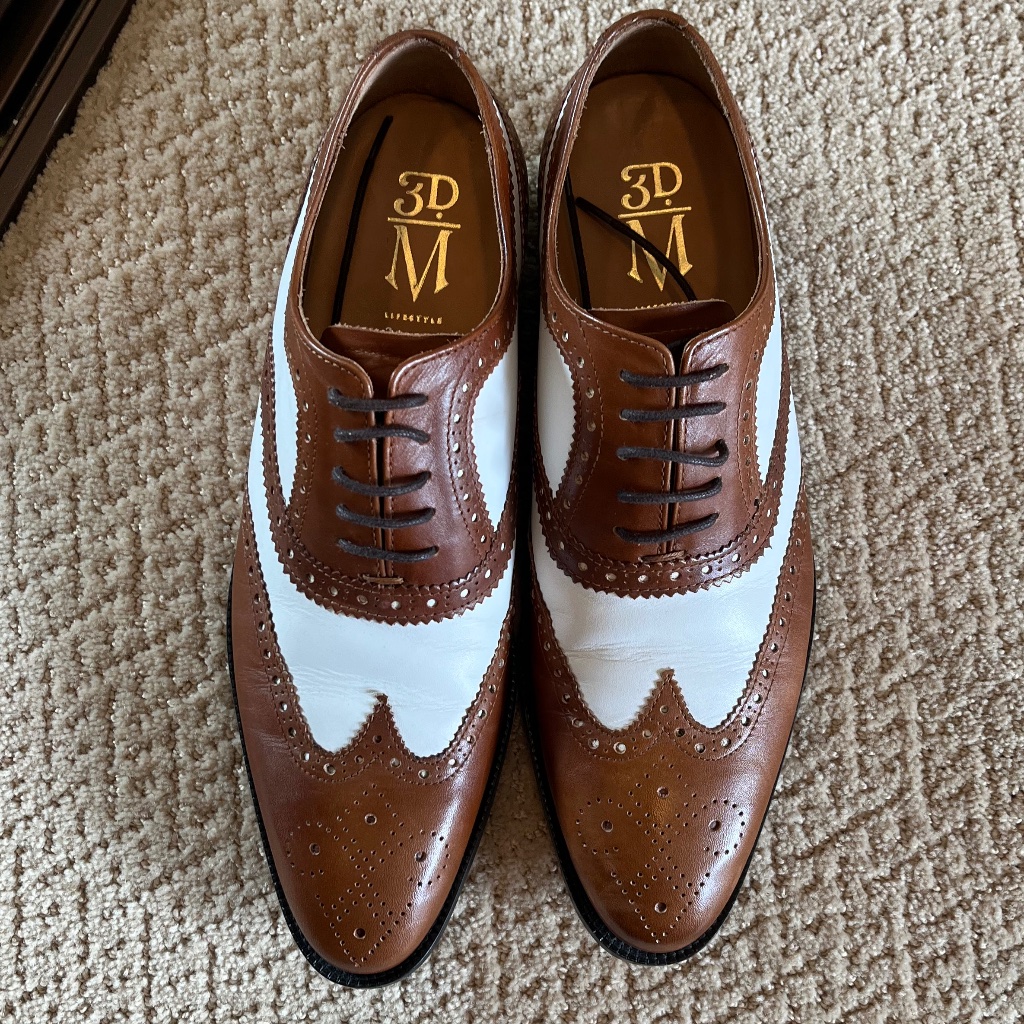 Brown & White Spectators, Size 9 1/2